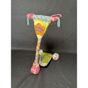 Rare Groovy Girls 2007 Manhattan Toys Colorful Ride Plush Scooter 9.5" Y2K 2000s
